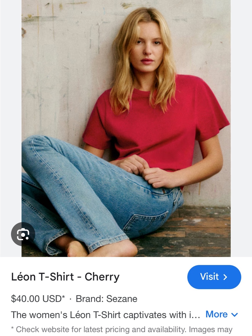 Léon Short-Sleeve T-Shirt — Cherry Red